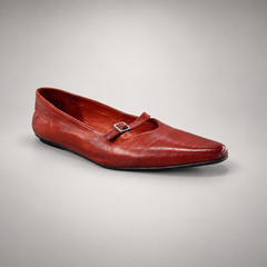 Red Mary Jane flats, view 2