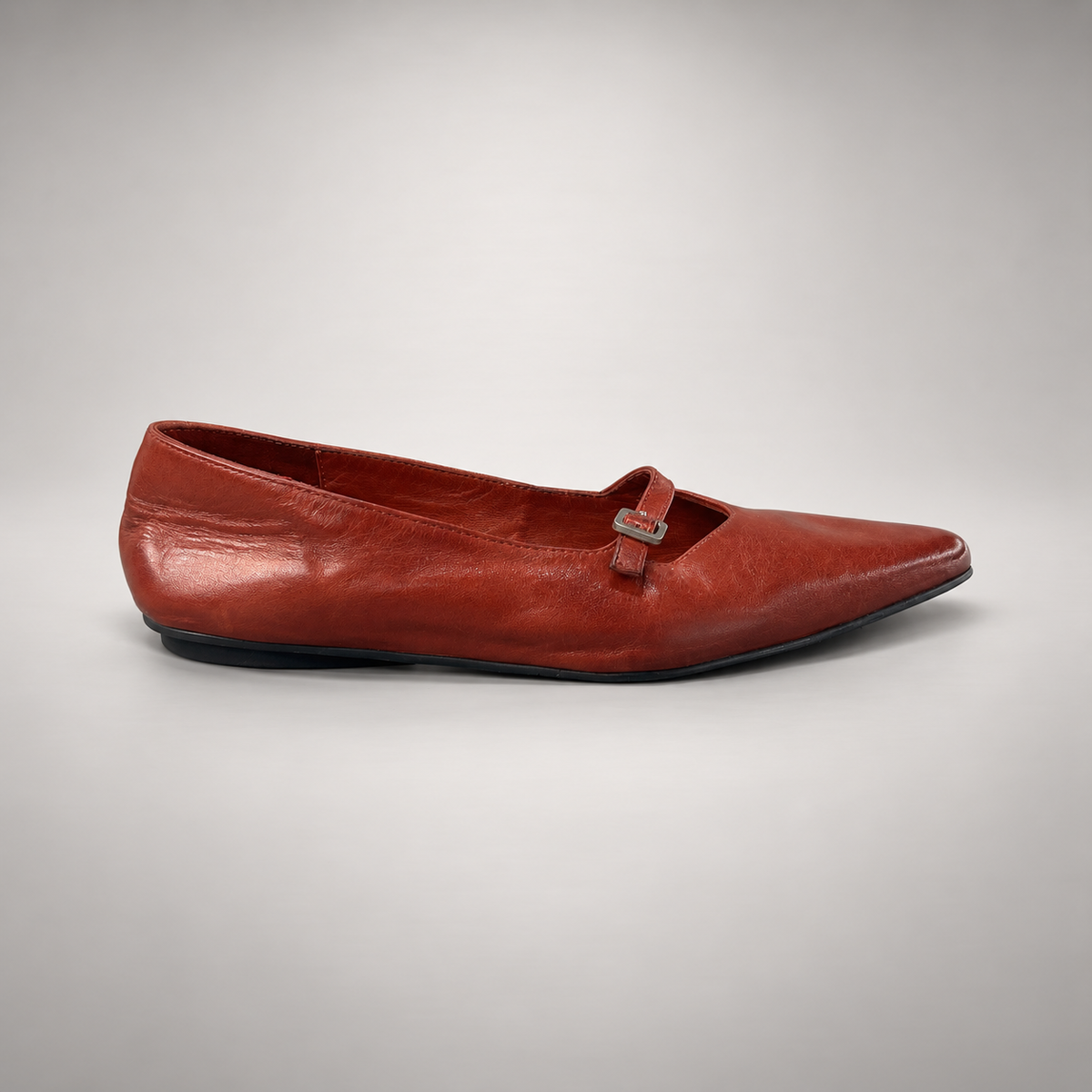 Red Mary Jane flats, view 3