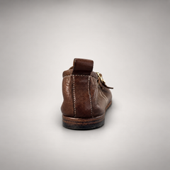 Brown double-buckle split-toe flats, view 5