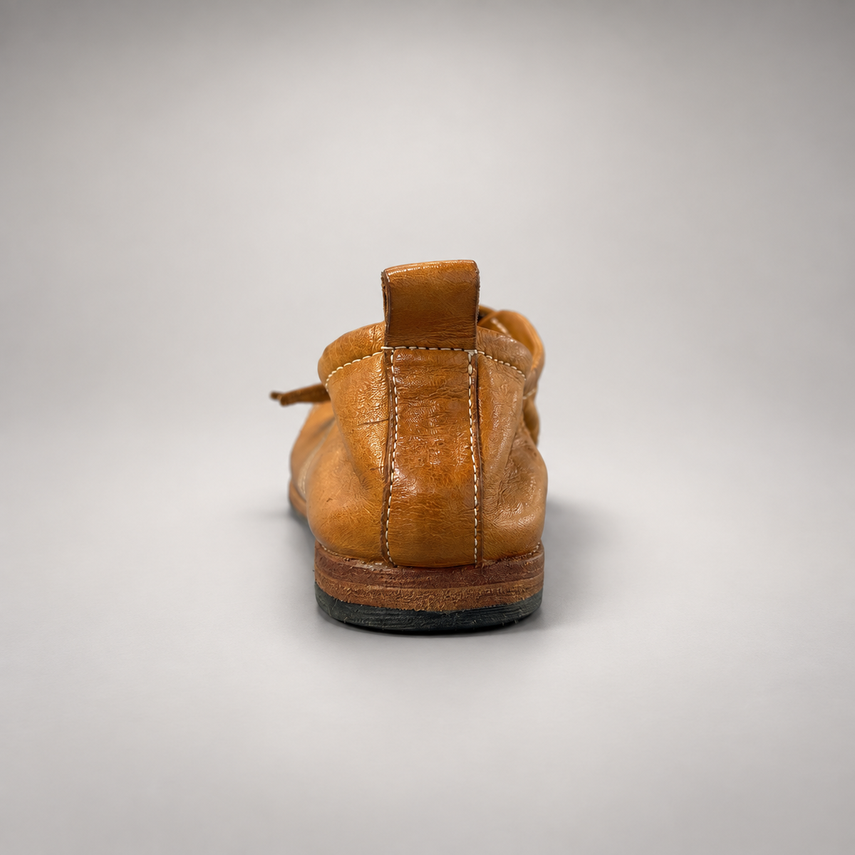 Tan double-buckle split-toe flats, view 5