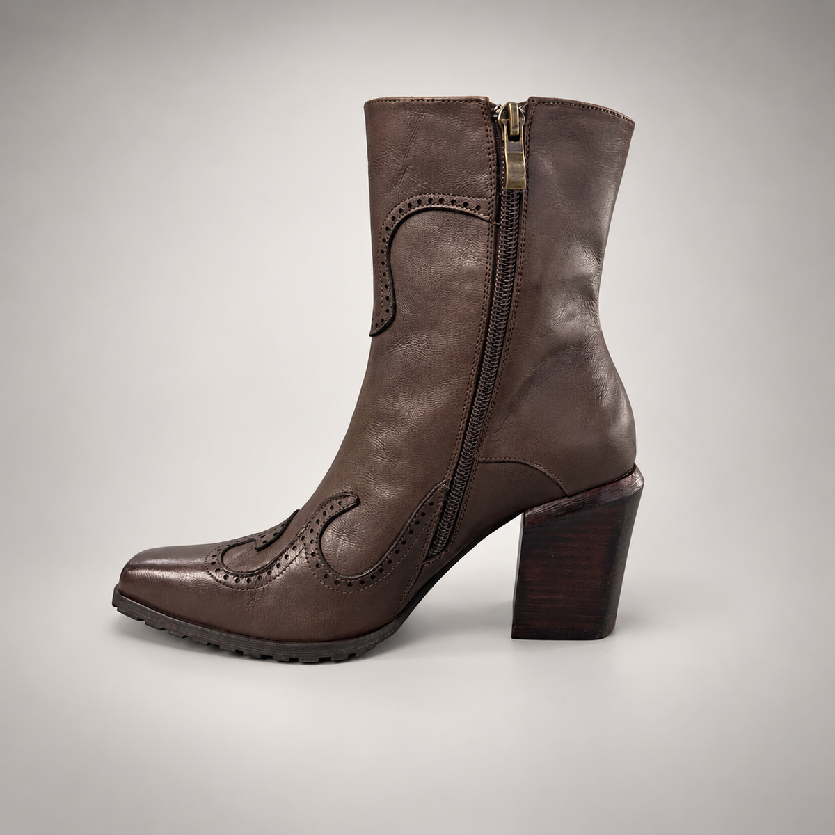 Dark Brown boots, view 4