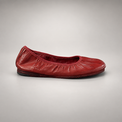 Red ballet flats, view 3