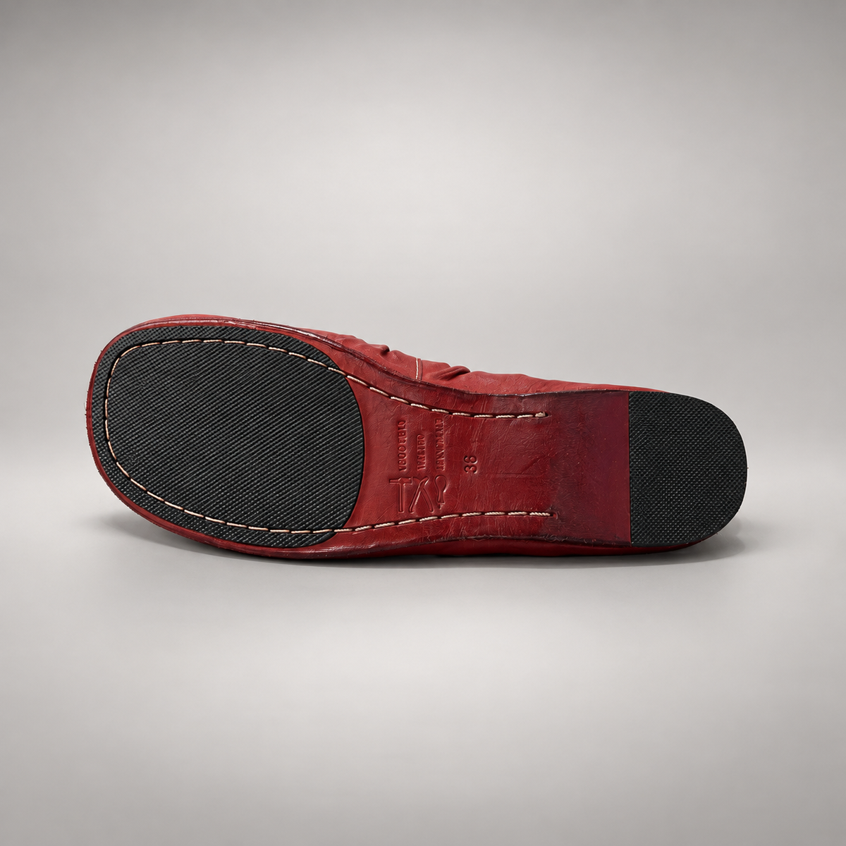 Red ballet flats, view 6