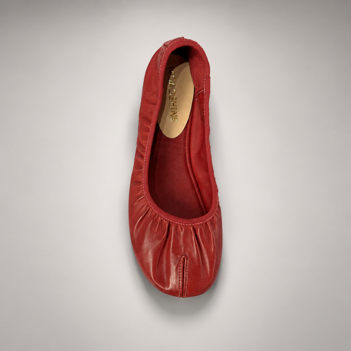 Red ballet flats, view 7