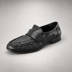 Black loafers, view 2
