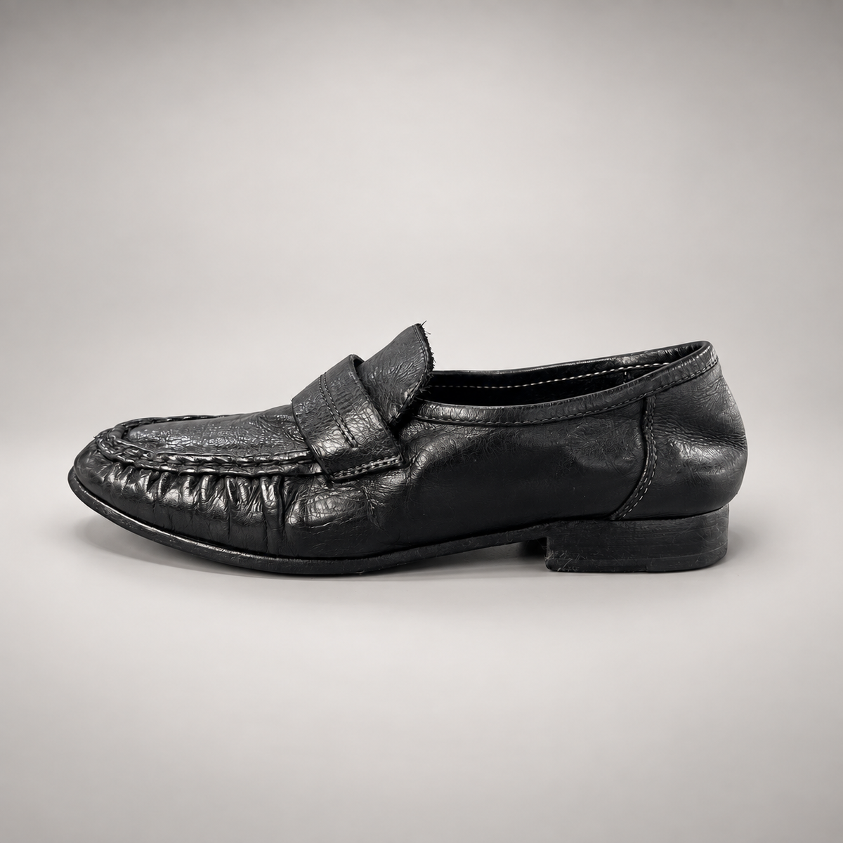 Black loafers, view 3
