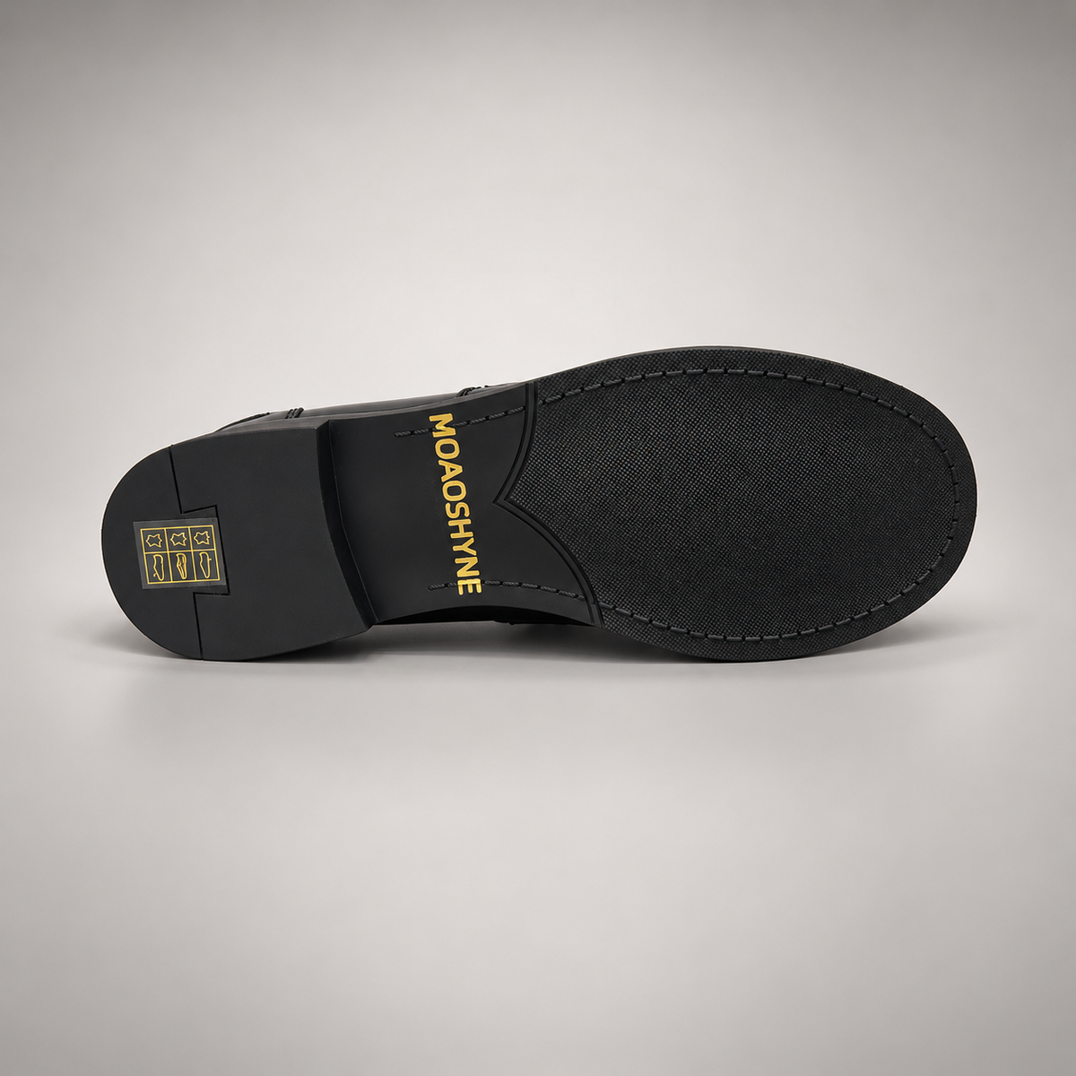 Black emblem loafers, view 7