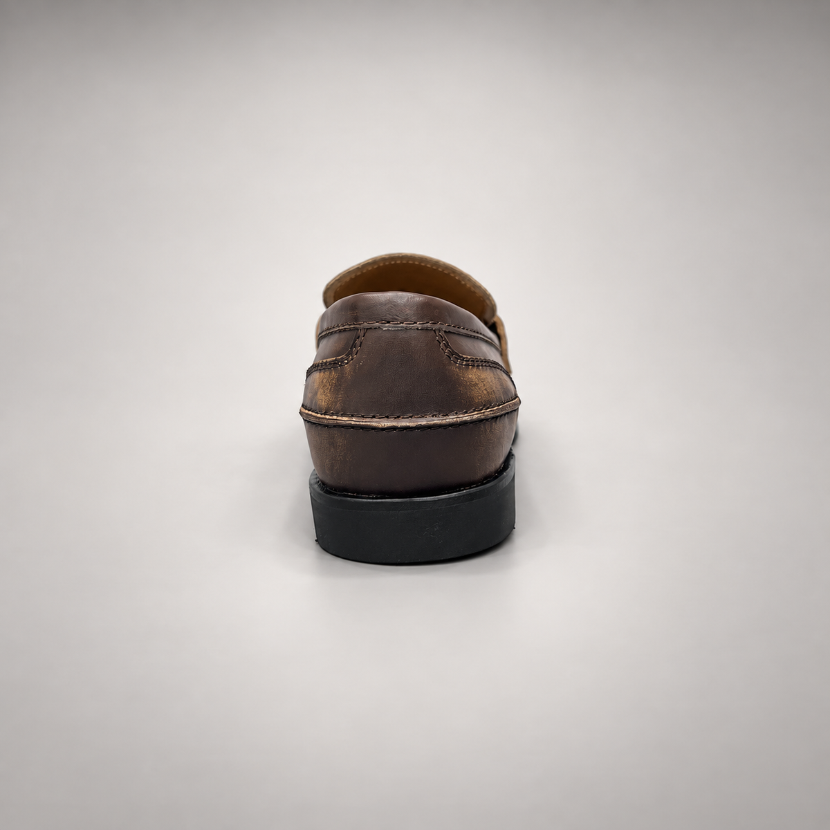 Brown emblem loafers, view 5