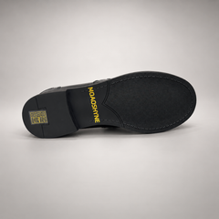 Black emblem loafers, view 7
