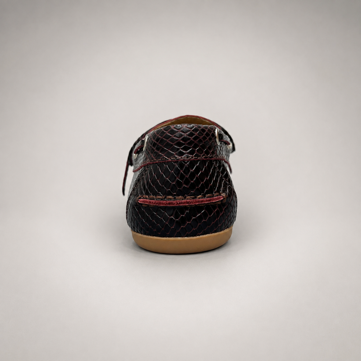Burgundy boat shoe product view 6