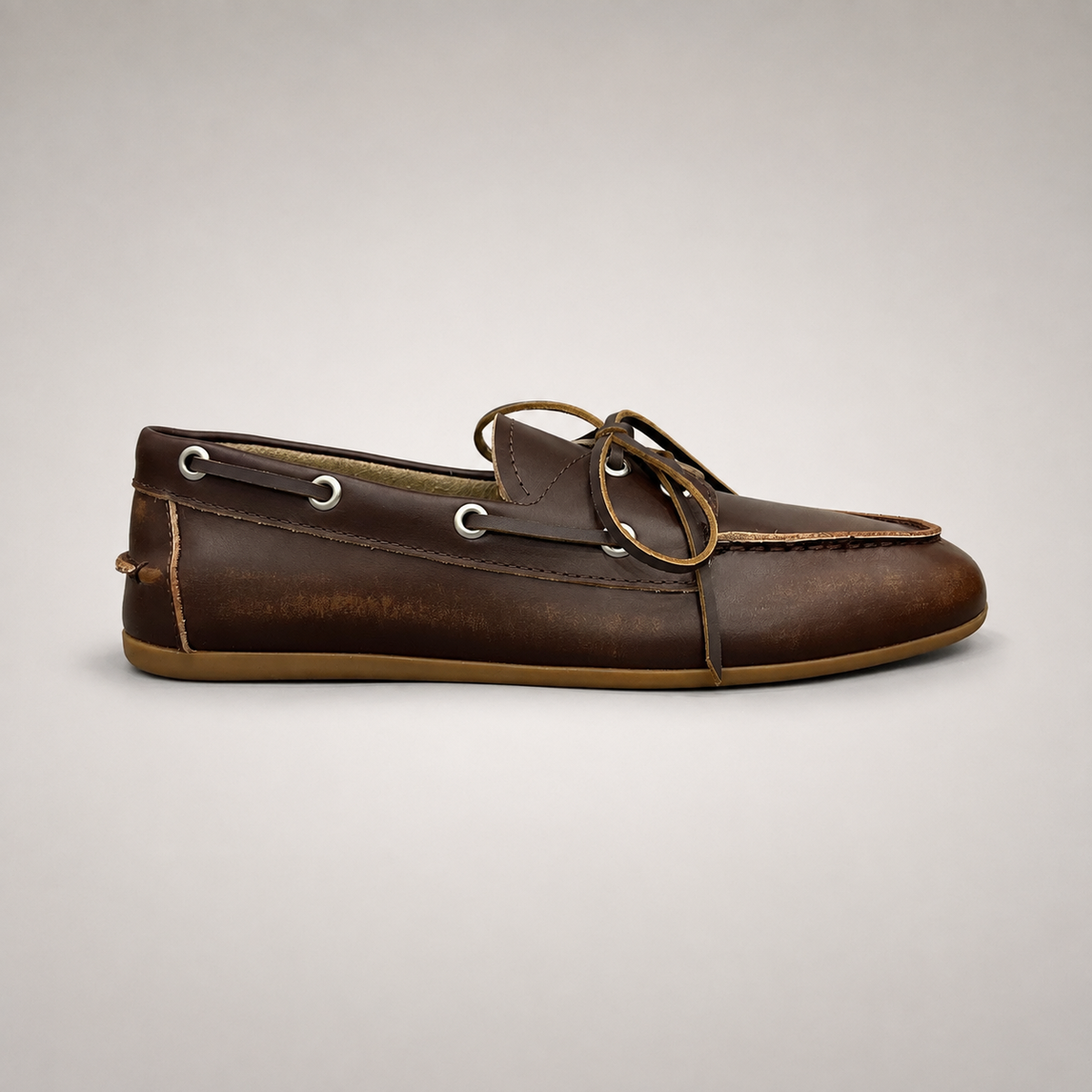Brown boat shoe product view 2