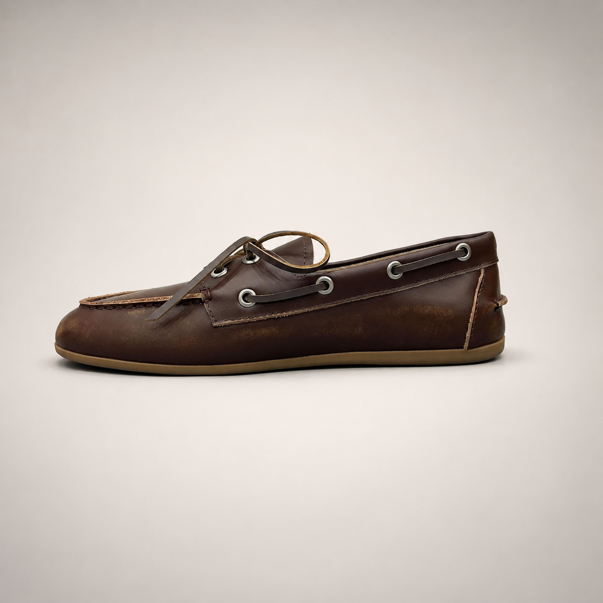 Brown boat shoe product view 3
