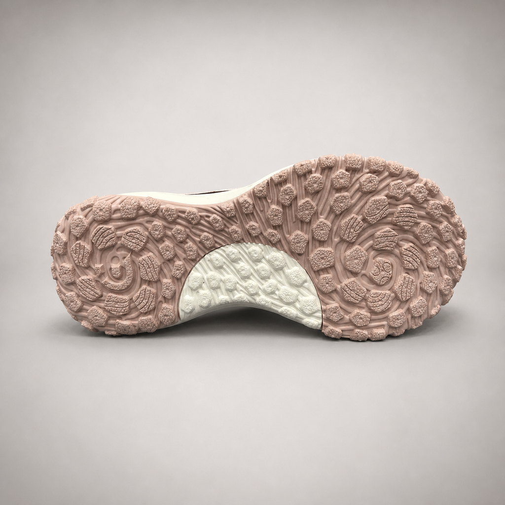 Dark Brown sneaker second outsole view showing the rubber outsole