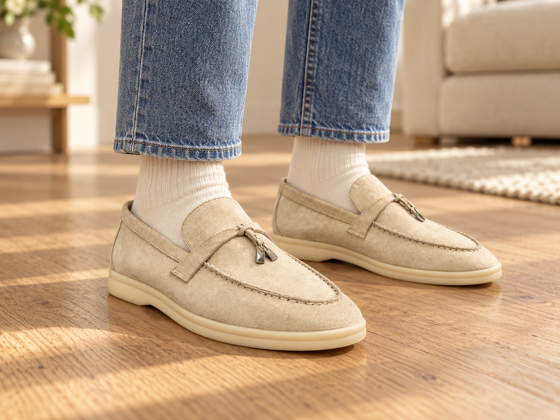 Styling illustration · straight-leg denim.