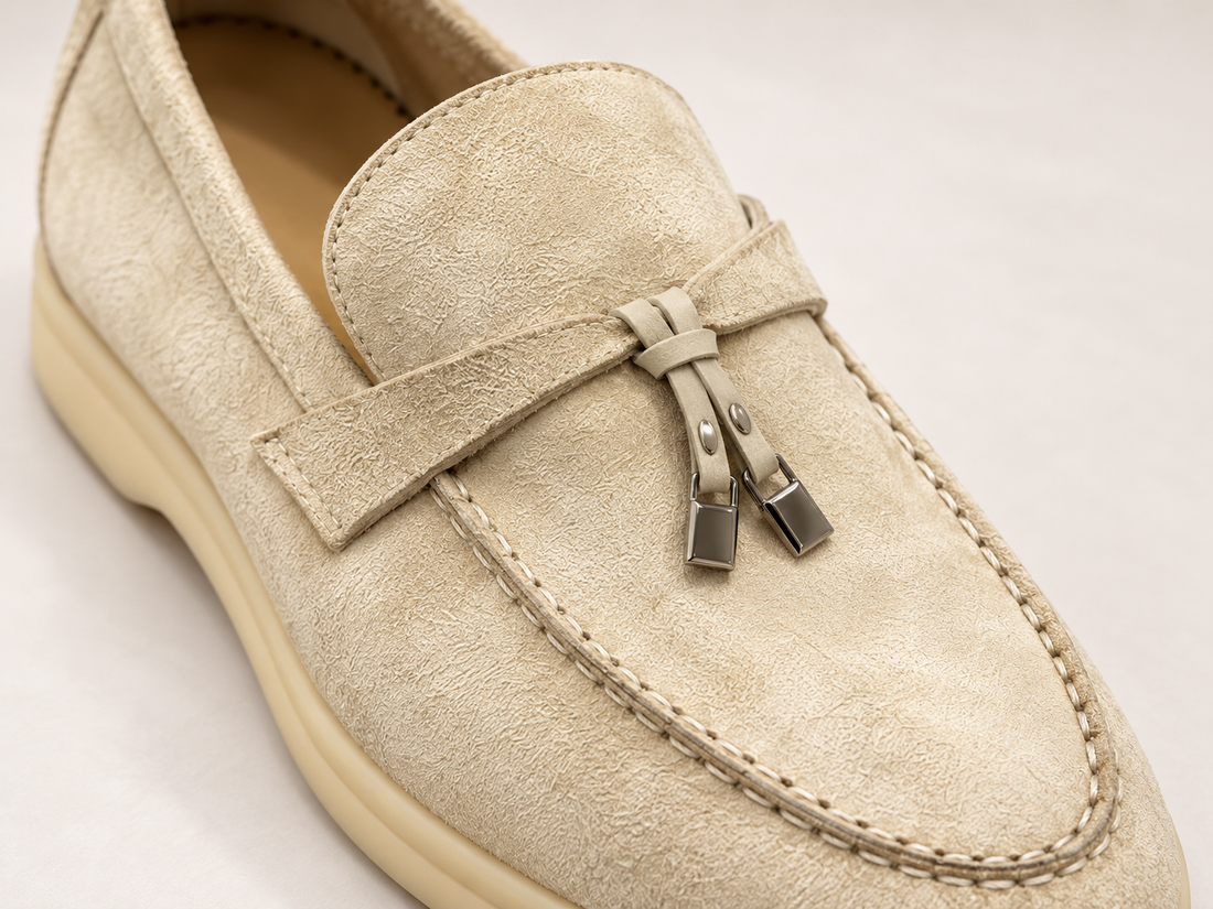 Illustrated detail · metal-tipped tassel accents.